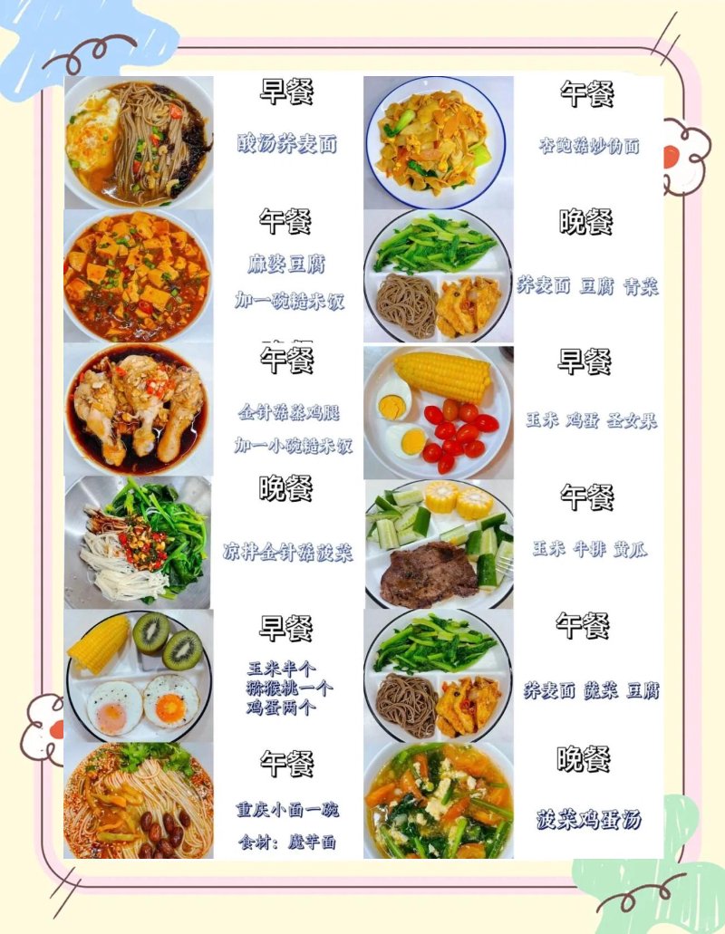 减脂餐食谱